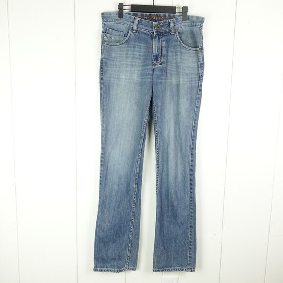 Lawman Jeans Womens Size 34x34 Bootcut Flared Light Wash Western Rodeo Cowboy - Picture 1 of 12